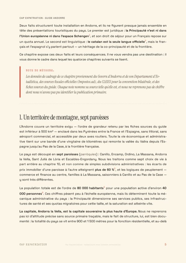 Exemple de page — Guide Andorre