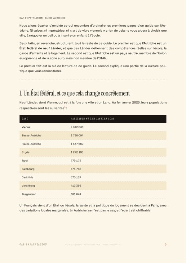 Exemple de page — Guide Autriche