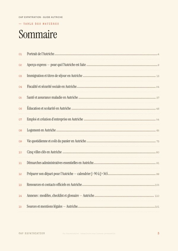 Sommaire — Guide Autriche