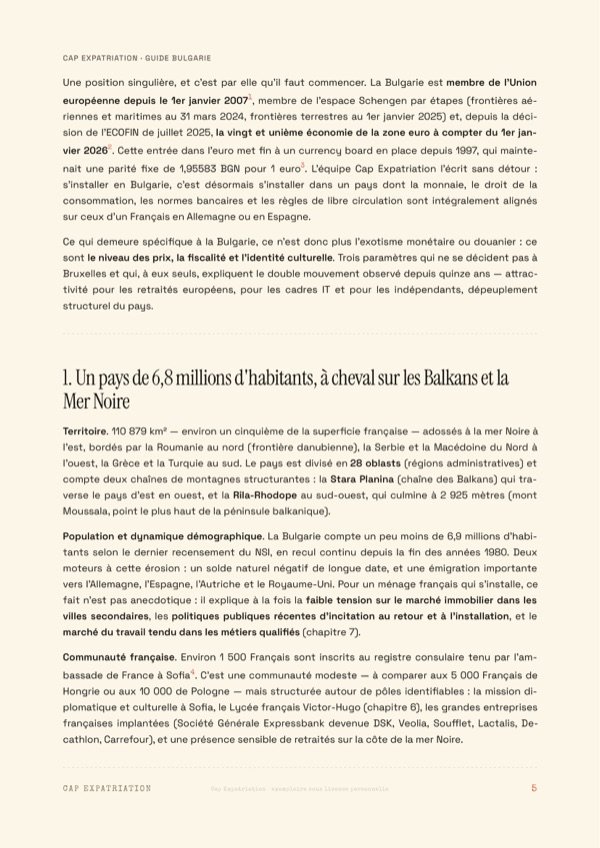 Exemple de page — Guide Bulgarie