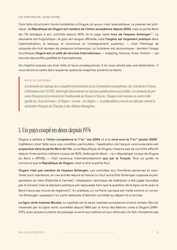 Exemple de page — Guide Chypre