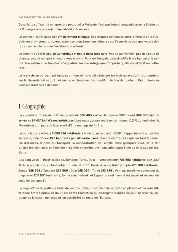 Exemple de page — Guide Finlande