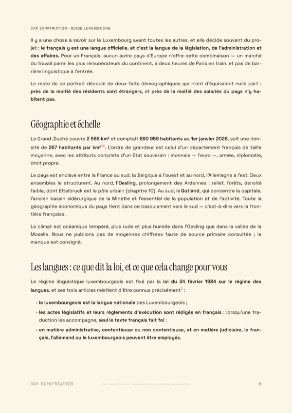 Exemple de page — Guide Luxembourg