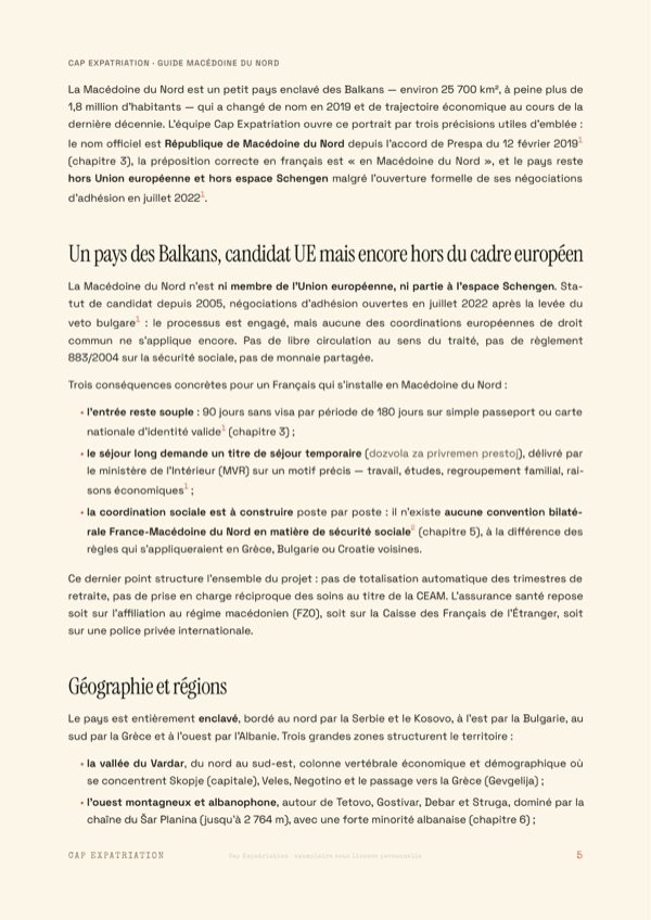 Exemple de page — Guide Macédoine du Nord