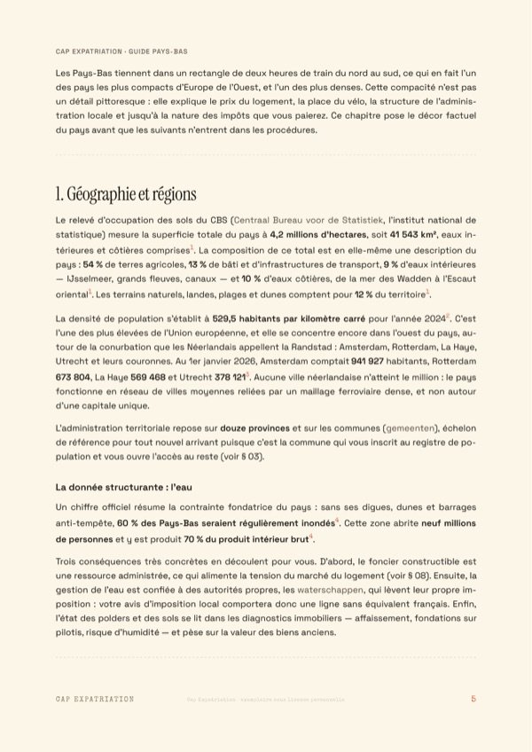 Exemple de page — Guide Pays-Bas