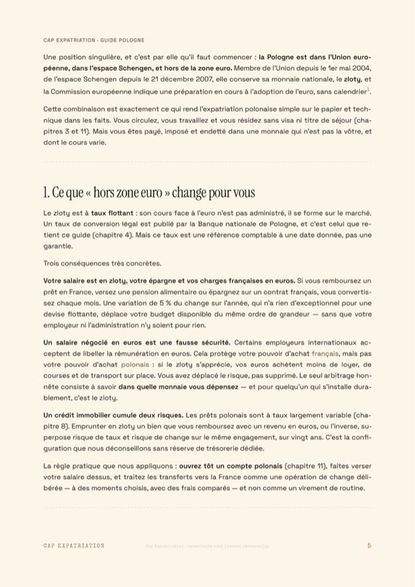 Exemple de page — Guide Pologne