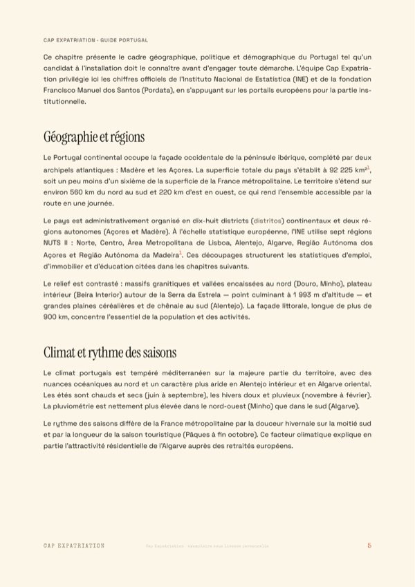 Exemple de page — Guide Portugal