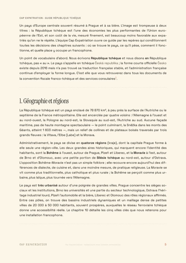 Exemple de page — Guide République tchèque