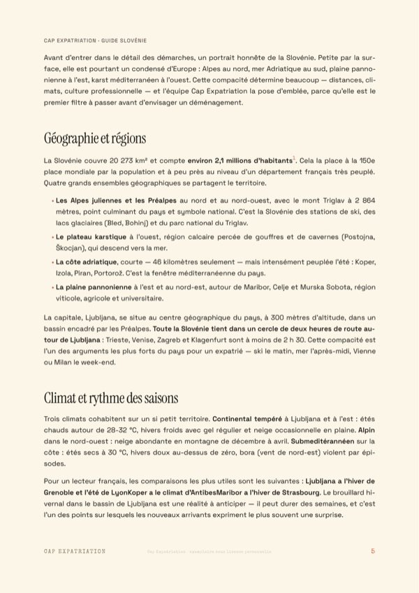 Exemple de page — Guide Slovénie