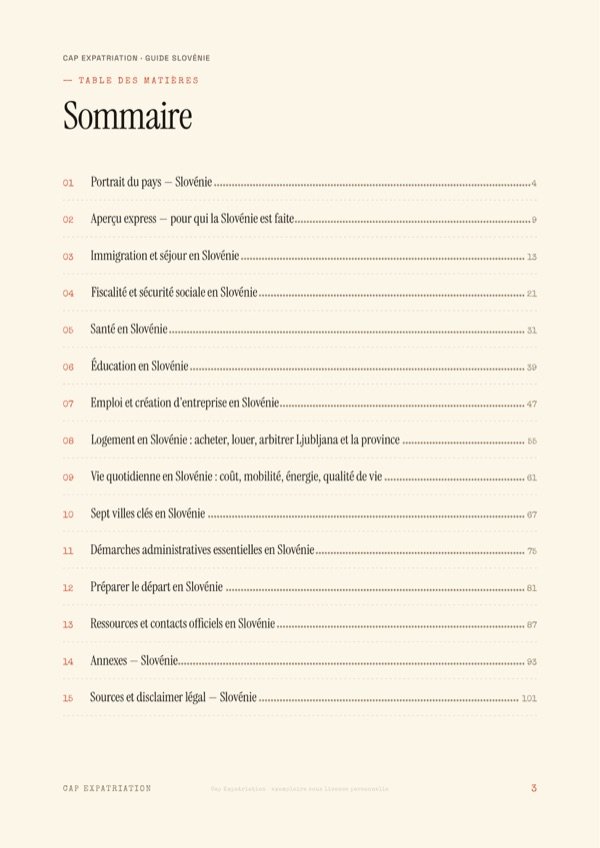 Sommaire — Guide Slovénie